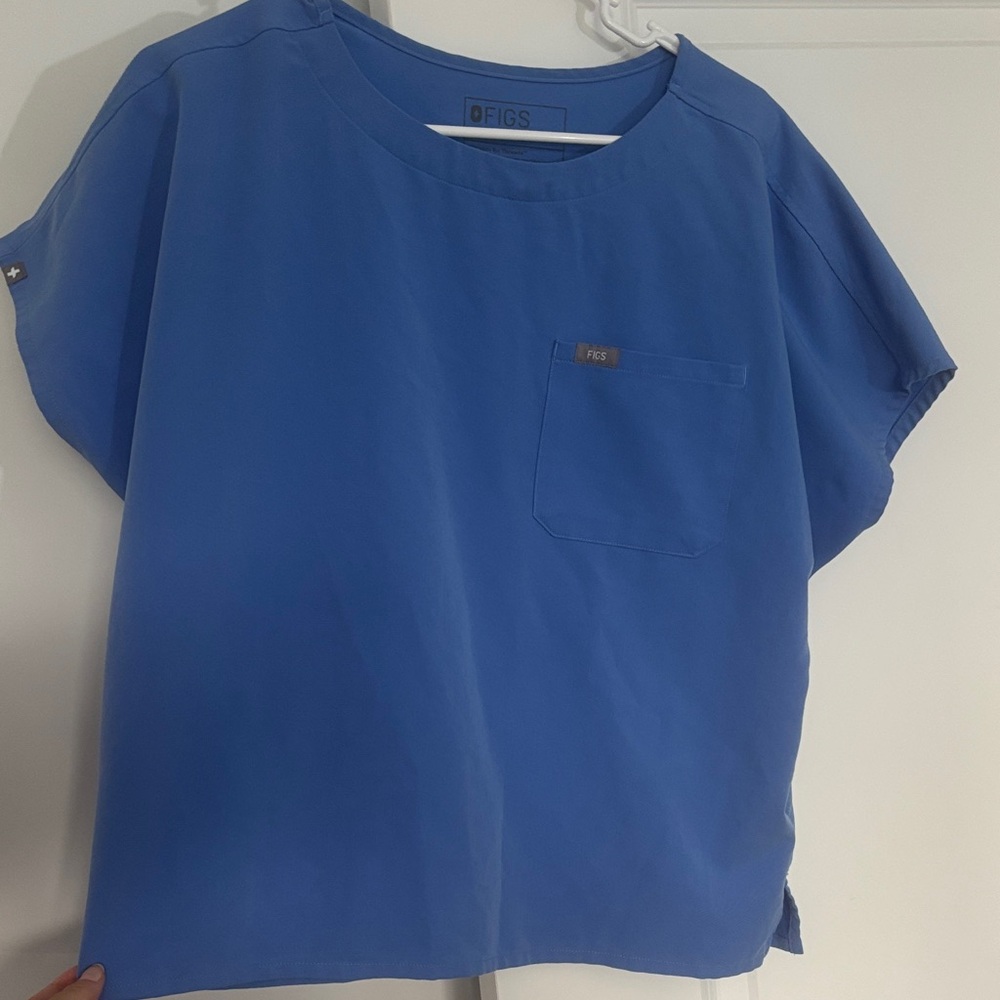 Figs Ceil Blue scrubs Top
